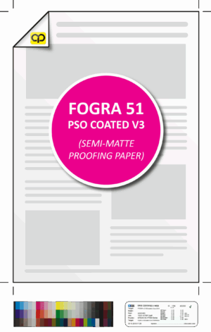 Fogra 51 : PSO Coated V3 Colour Proof