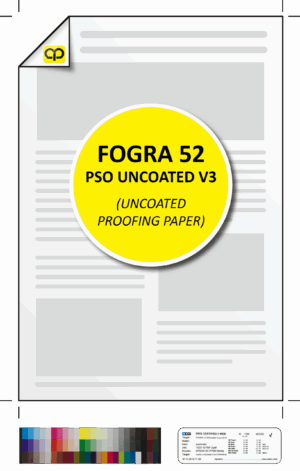 Fogra 52 PSO uncoated V3 Colour Proof